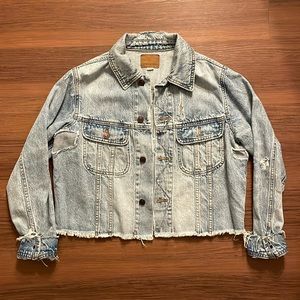 American Eagle Distressed Jean Jacket - Women’s Medium